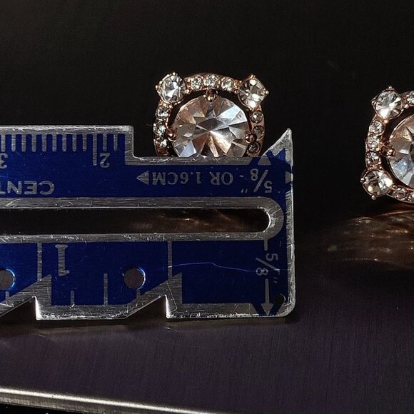 Kate Spade New York Gold Tone Rhinstone Stud Earrings - Picture 6 of 7